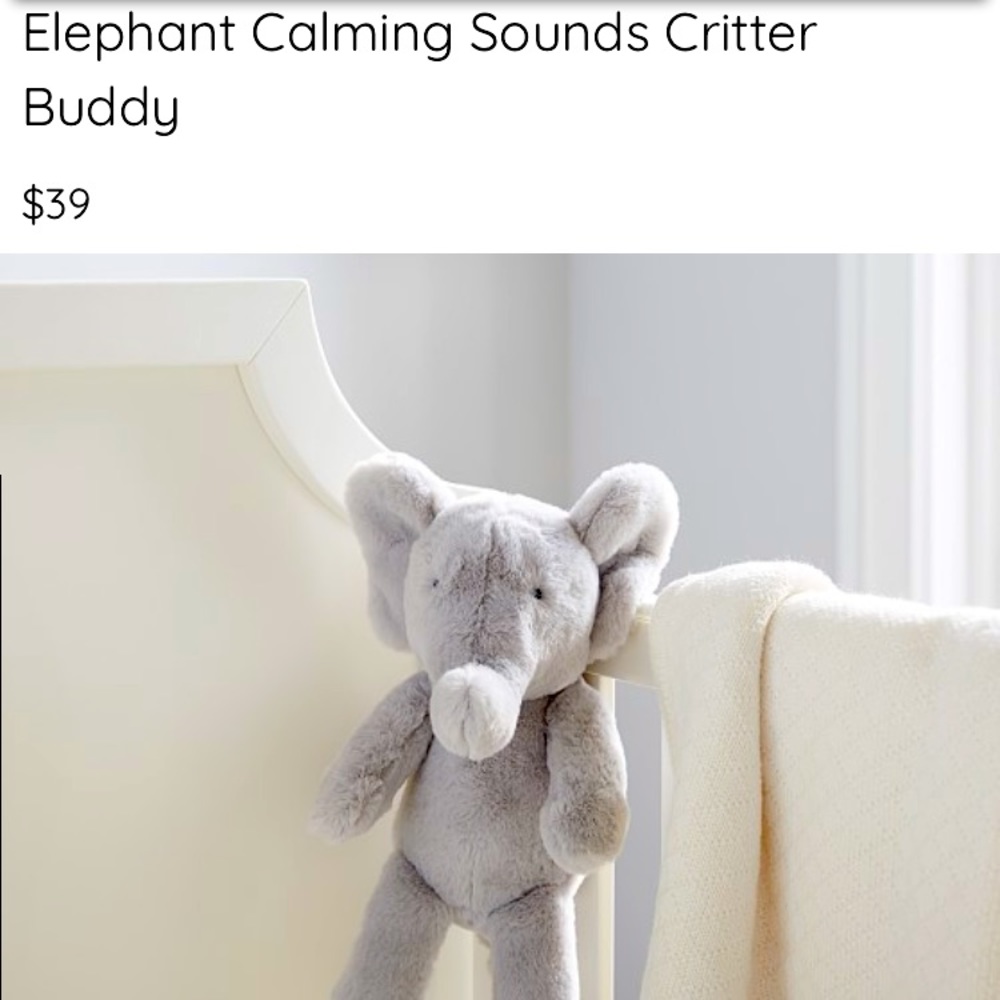 Like new Pottery Barn Kids elephant calming sounds critter Buddy